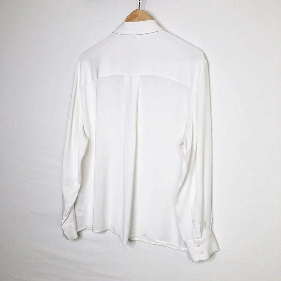 Reiss ivory zip button down shirt - Picture 4 of 8